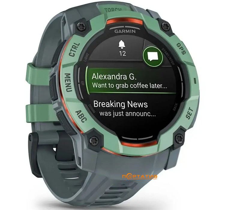 Смарт-годинник Garmin Instinct 3, 50mm, AMOLED, Neotropic Bezel with Twilight Band (010-03020-01)
