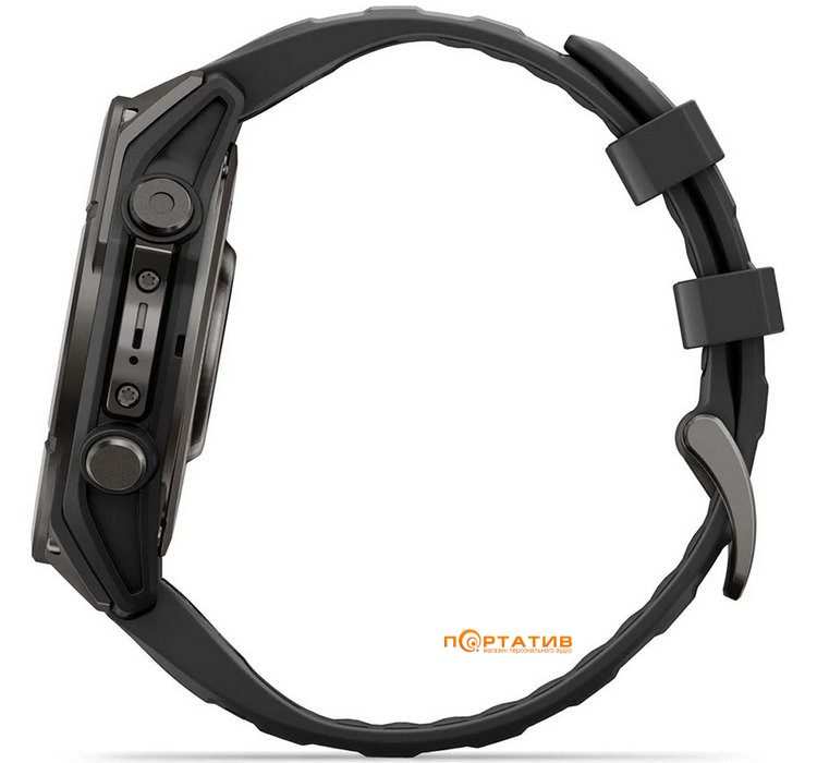 Смарт-годинник Garmin Fenix 9 – 47mm, Carbon Grey DLC Titanium with Black Silicone Band (010-04762-11)
