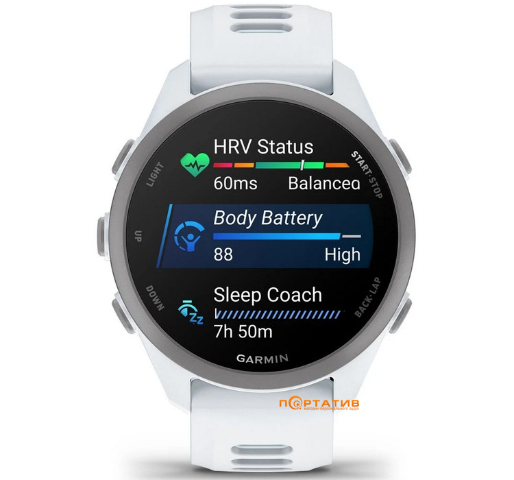 Смарт-часы Garmin Forerunner 170 MUSIC Whitestone/Cloud Blue (010-03920-11)