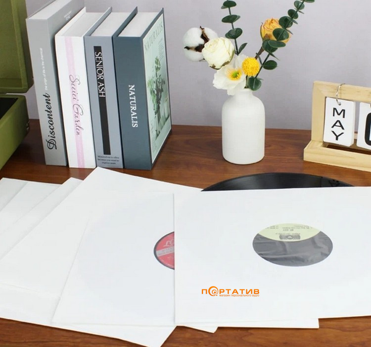 Внутрішні паперові конверти для платівок Goka GK-R18P White (20 шт. в упаковці)