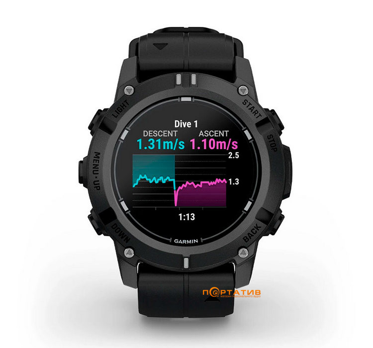 Смарт-часы Garmin Descent G2, Dive Computer, Black, WW (010-02986-00)