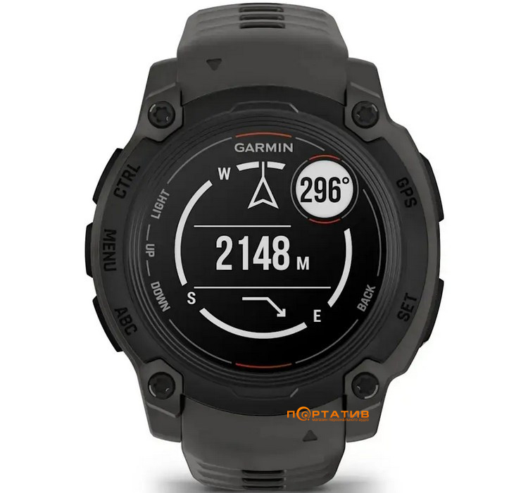 Смарт-годинник Garmin Instinct E, 40 mm, Black Bezel with Charcoal Band (010-02932-00)