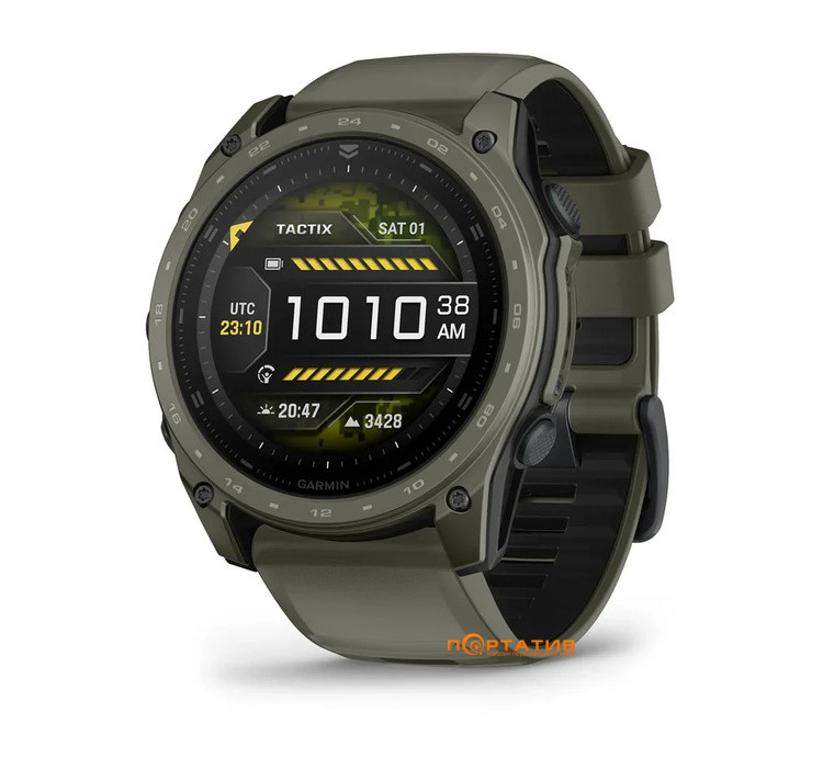 Смарт-часы Garmin Tactix 8 – 51 mm, AMOLED, Cerakote Coating, Olive (010-04553-11)