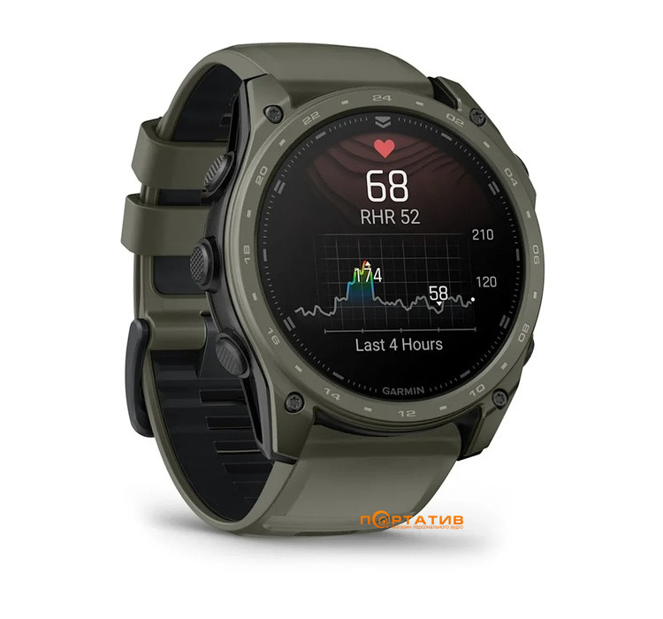 Смарт-часы Garmin Tactix 8 – 51 mm, AMOLED, Cerakote Coating, Olive (010-04553-11)