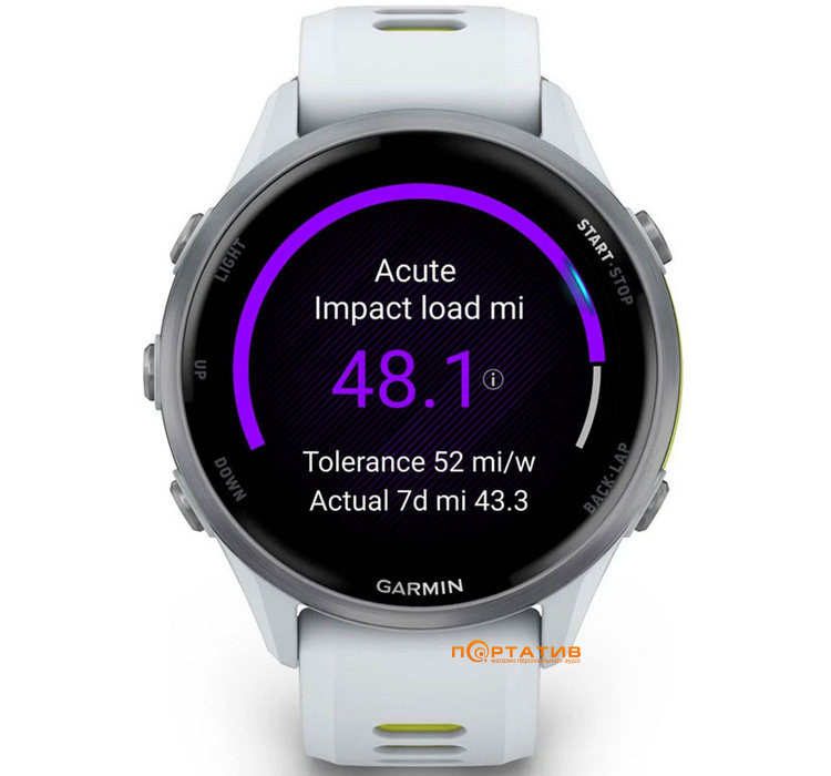 Смарт-часы Garmin Forerunner 970, Whitestone/Amp Yellow (010-02969-11)
