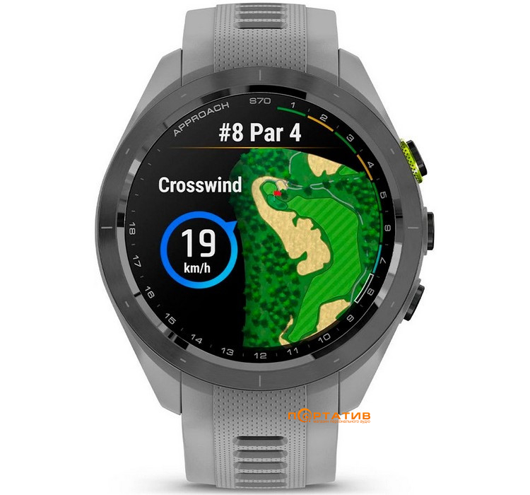 Смарт-годинник Garmin Approach S70, 42mm, Golf GPS,  Powder Gray (010-02746-11)
