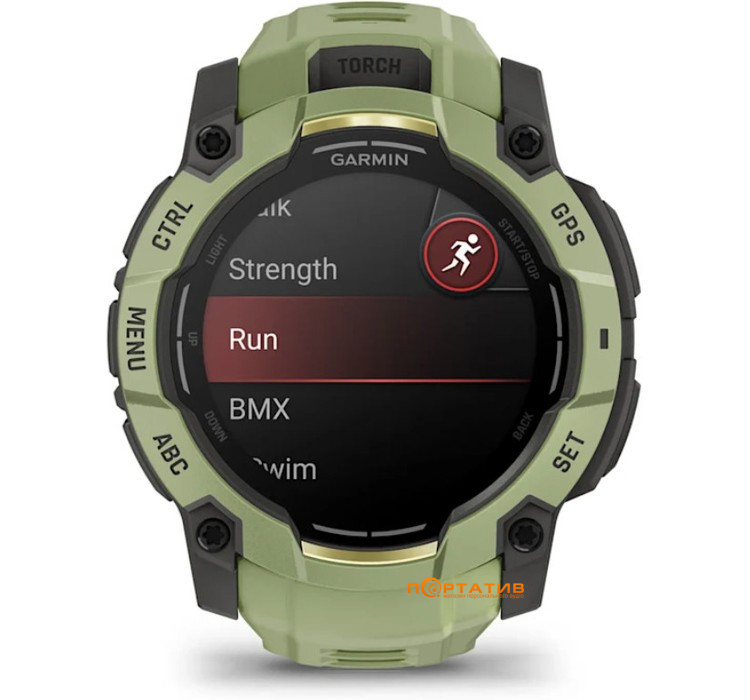 Смарт-часы Garmin Instinct 3 – 50 mm, AMOLED,Fern green with fern green silicone band (010-03020-02)