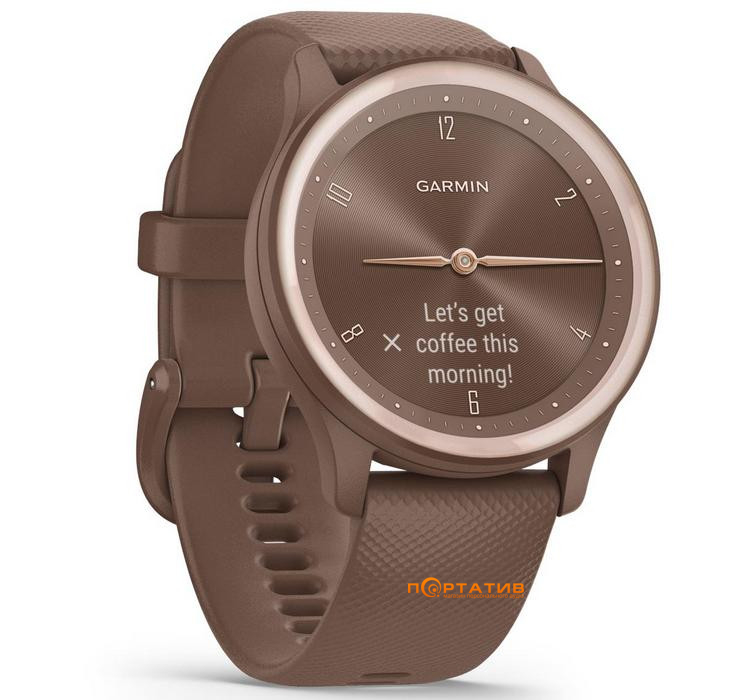 Смарт-годинник Garmin Vivomove Sport Cocoa Silicone (010-02566-02)