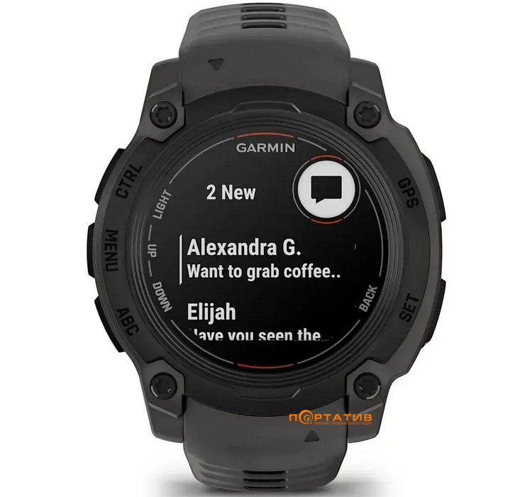 Смарт-годинник Garmin Instinct E, 40 mm, Black Bezel with Charcoal Band (010-02932-00)