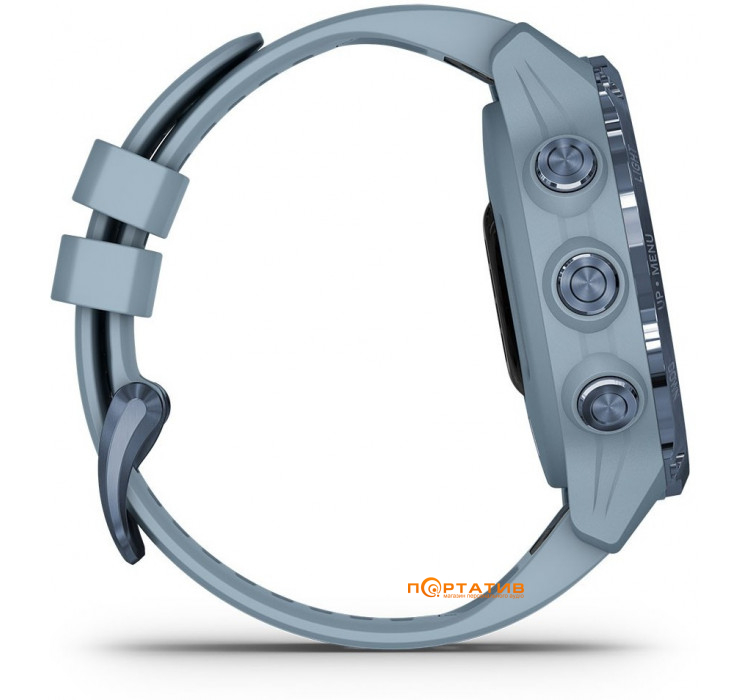 Годинник для дайвінгу Garmin Descent Mk2S Mineral Blue with Sea Foam Silicone Band (010-02403-07)