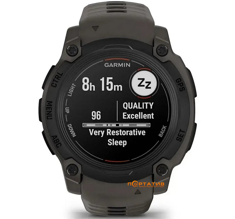 Смарт-годинник Garmin Instinct E, 40 mm, Black Bezel with Charcoal Band (010-02932-00)