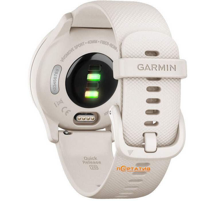 Смарт-годинник Garmin Vivomove Sport Ivory Case and Silicone Band with Peach Gold Accents (010-02566-01)