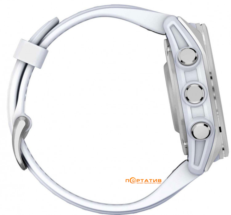 Смарт-часы Garmin Fenix 8 43 mm AMOLED Silver with Whitestone Silicone Band (010-02903-00)