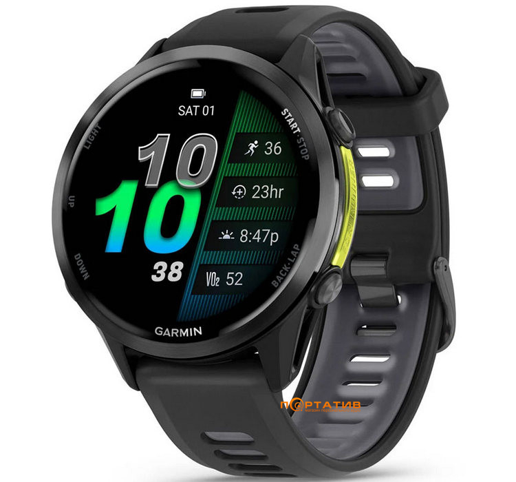 Смарт-годинник Garmin Forerunner 970, Black/Amp Yellow (010-02969-10)