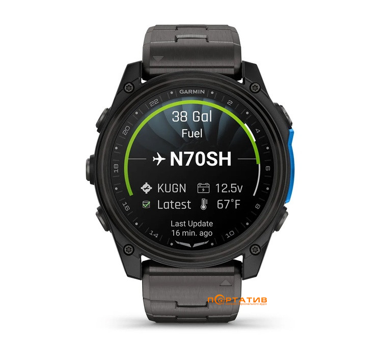 Смарт-часы Garmin D2 Mach 2, 51mm, Saph, CrbnGry Ti/Blk w/TiBd (010-02905-31)