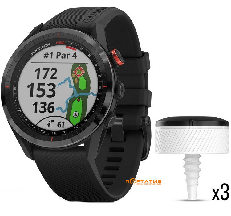 Смарт-годинник Garmin Approach S62 CT10 Bundle (010-02200-02)