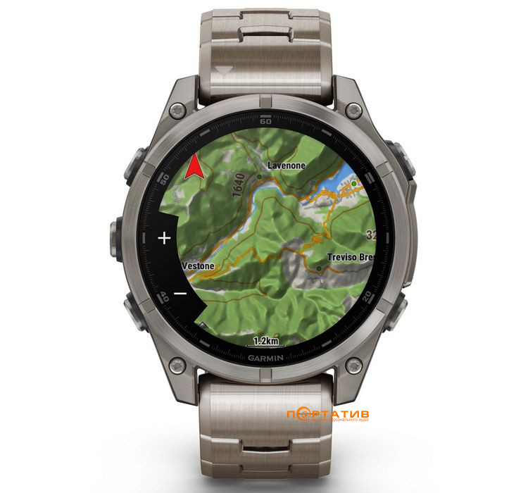 Смарт-годинник Garmin Fenix 8 47 mm AMOLED Sapphire, Titanium with Vented titanium bracelet (010-02904-40)