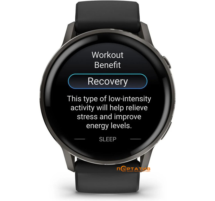 Смарт-годинник Garmin Venu 4 - 45 mm, Slate bezel with black silicone band (010-03014-00)