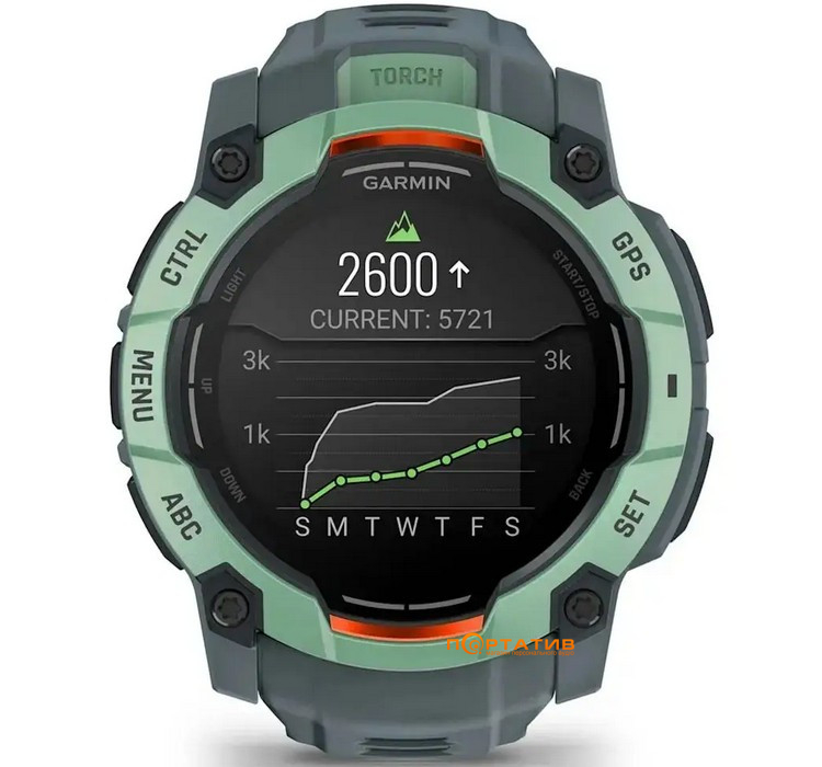 Смарт-годинник Garmin Instinct 3, 50mm, AMOLED, Neotropic Bezel with Twilight Band (010-03020-01)