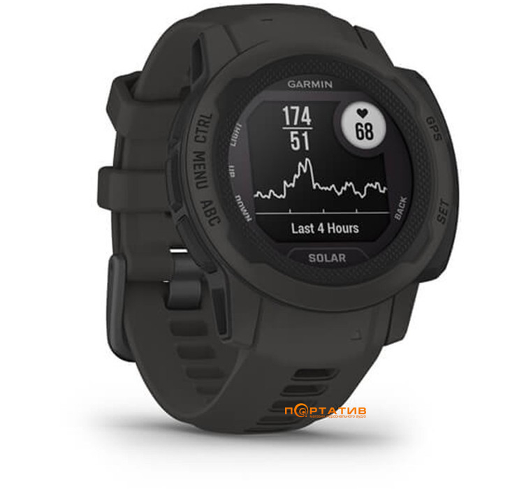 Смарт-часы Garmin Instinct 2S Solar Graphite (010-02564-00)