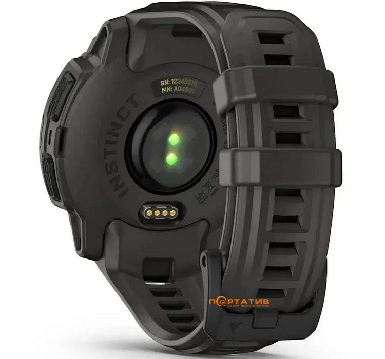 Смарт-часы Garmin Instinct E, 45 mm, Black Bezel with Charcoal Band (010-02933-00)
