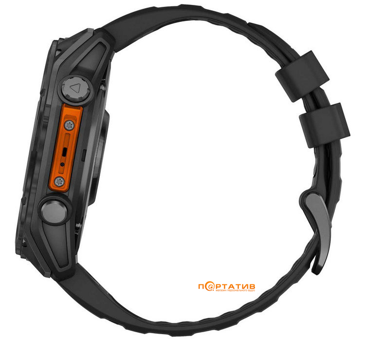 Смарт-часы Garmin Fenix 8 51 mm AMOLED Slate grey with Black silicone band (010-02905-00)