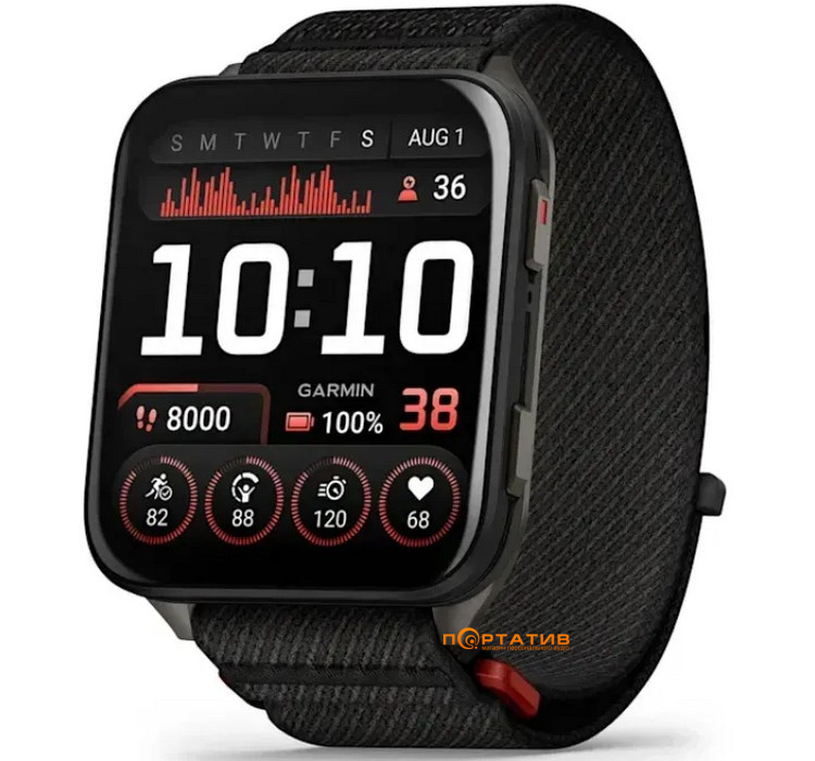 Смарт-часы Garmin Venu X1 Black with Slate Titanium Caseback and Black ComfortFit Nylon Band (010-02980-02)