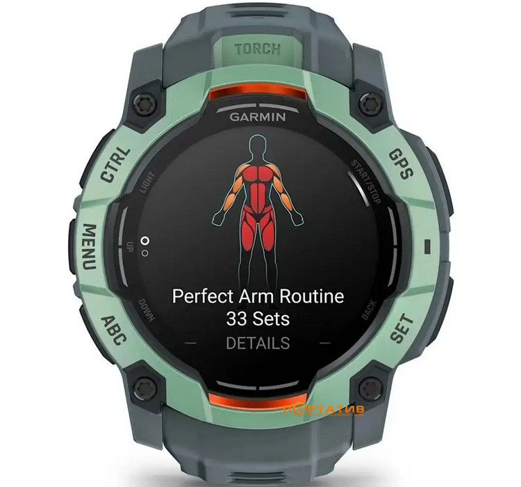 Смарт-годинник Garmin Instinct 3, 50mm, AMOLED, Neotropic Bezel with Twilight Band (010-03020-01)
