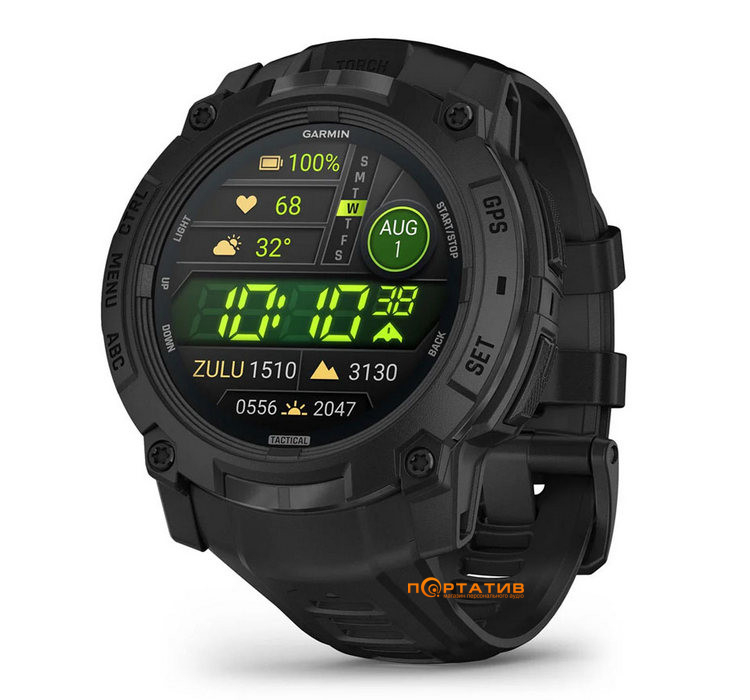 Смарт-часы Garmin Instinct 3, 50 mm, AMOLED, Tactical Edition (010-03020-50)