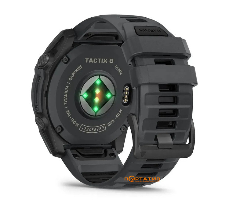 Смарт-часы Garmin Tactix 8 – 51 mm, AMOLED, Cerakote Coating, Slate Grey (010-04553-01)
