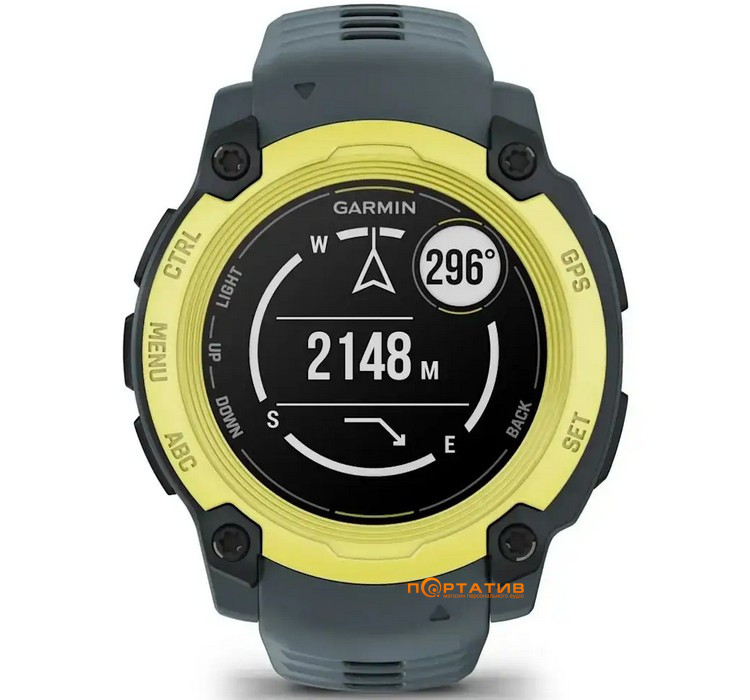 Смарт-годинник Garmin Instinct E, 40 mm, Electric Lime Bezel w/ Twilight Band (010-02932-01)
