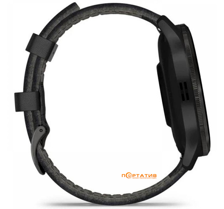 Смарт-часы Garmin Venu 3, Slate Stainless Steel Bezel with Black Case and Leather Band (010-02784-52)