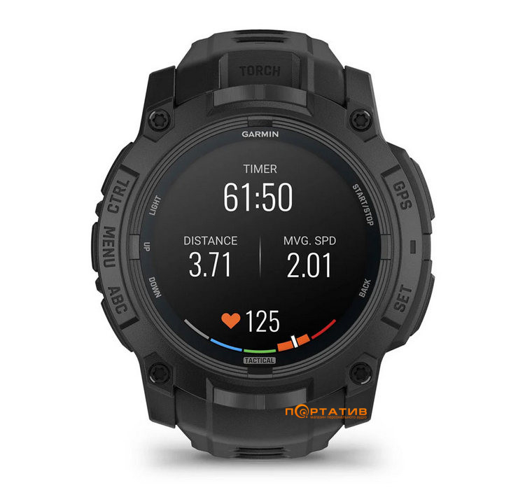 Смарт-часы Garmin Instinct 3, 50 mm, AMOLED, Tactical Edition (010-03020-50)