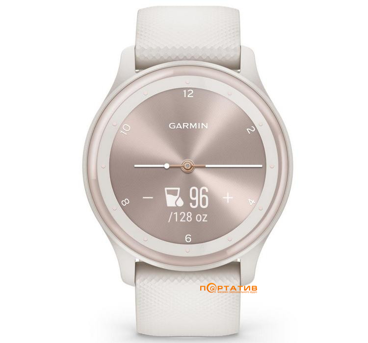 Смарт-годинник Garmin Vivomove Sport Ivory Case and Silicone Band with Peach Gold Accents (010-02566-01)