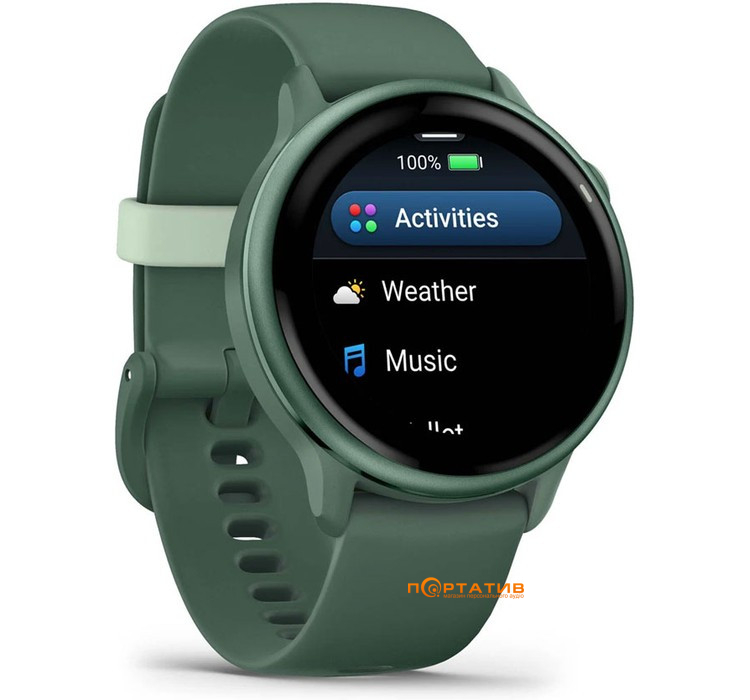 Смарт-часы Garmin Vivoactive 6, GPS, Jasper Green/J. Green Metallic (010-02985-02)