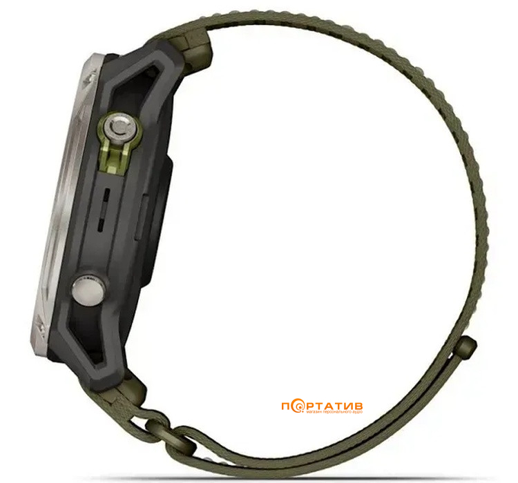 Смарт-часы Garmin Enduro 4 Titanium with dark olive ComfortFit fabric band (010-04799-01)