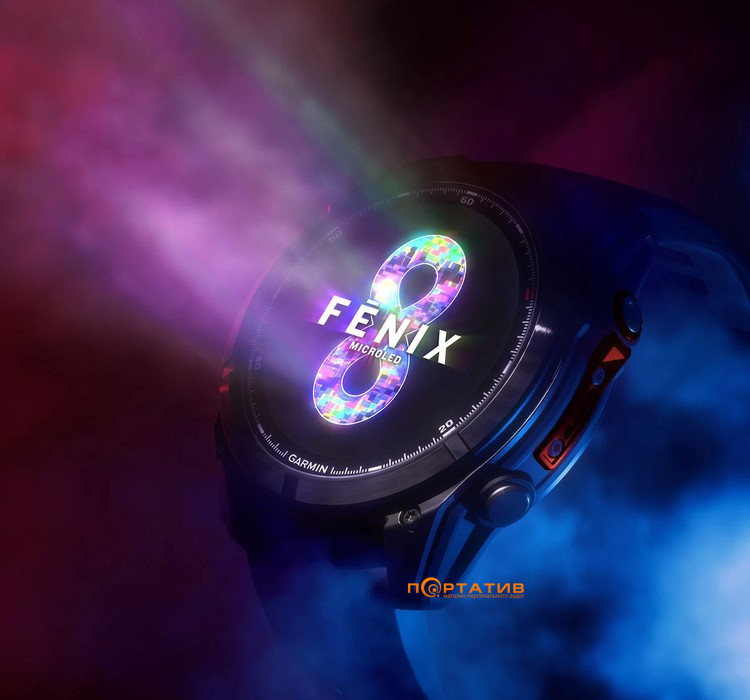 Смарт-годинник Garmin Fenix 8 – 51 mm, MicroLED (010-03380-05)