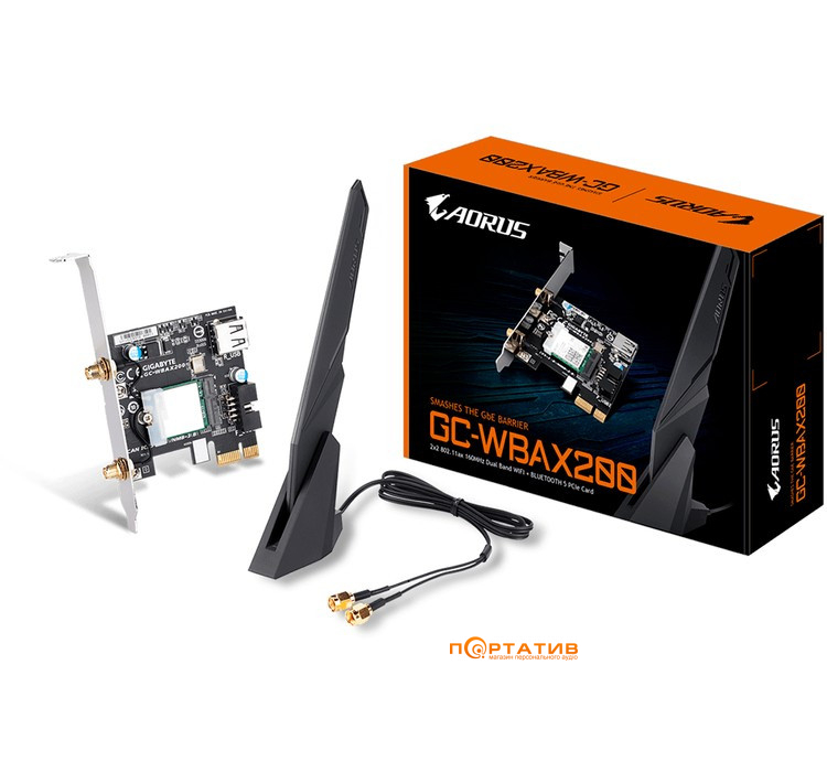 Сетевая карта Gigabyte GC-WBAX200 2x2 802.11ax + Bluetooth 5.1 PCI-E x1