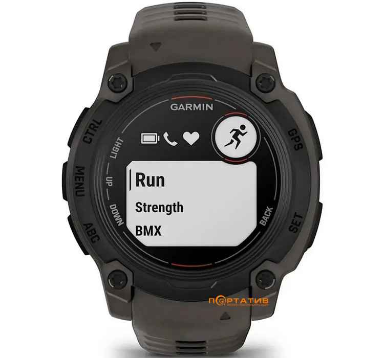 Смарт-годинник Garmin Instinct E, 40 mm, Black Bezel with Charcoal Band (010-02932-00)