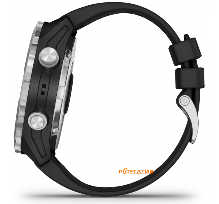 Смарт-годинник Garmin Descent Mk2 Stainless Steel with Black Band (010-02132-10)