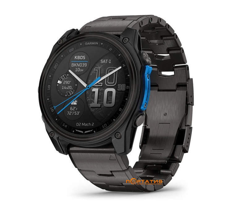 Смарт-часы Garmin D2 Mach 2, 51mm, Saph, CrbnGry Ti/Blk w/TiBd (010-02905-31)