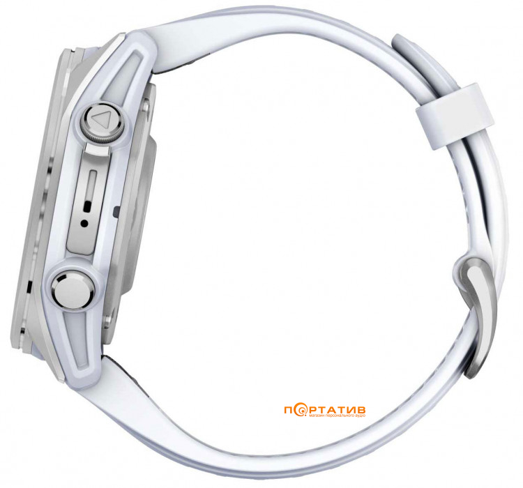Смарт-часы Garmin Fenix 8 43 mm AMOLED Silver with Whitestone Silicone Band (010-02903-00)