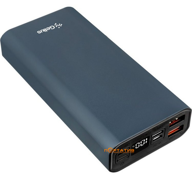 Зовнішній акумулятор Gelius Pro Edge 3 PD 22.5W 20000mAh Dark Blue (GP-PB20-210)