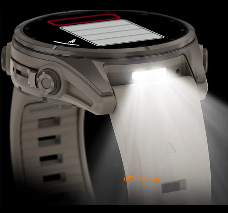 Смарт-годинник Garmin Fenix 9 – 43mm, Titanium with Fog Grey Silicone Band (010-04761-01)