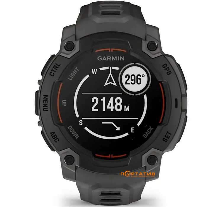 Смарт-часы Garmin Instinct E, 45 mm, Black Bezel with Charcoal Band (010-02933-00)