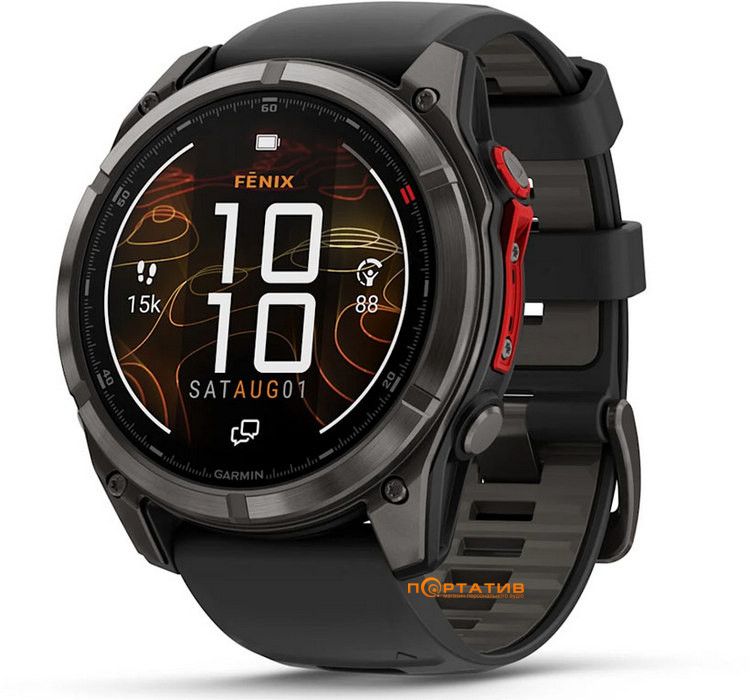 Смарт-годинник Garmin Fenix 8 – 51 mm, MicroLED (010-03380-05)