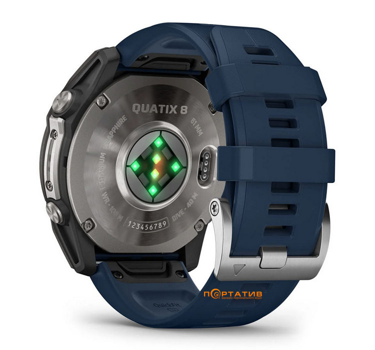 Смарт-часы Garmin Quatix 8, 51mm, AMOLED, Saph, EMEA (010-02905-91)