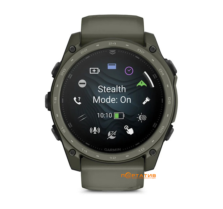 Смарт-часы Garmin Tactix 8 – 51 mm, AMOLED, Cerakote Coating, Olive (010-04553-11)