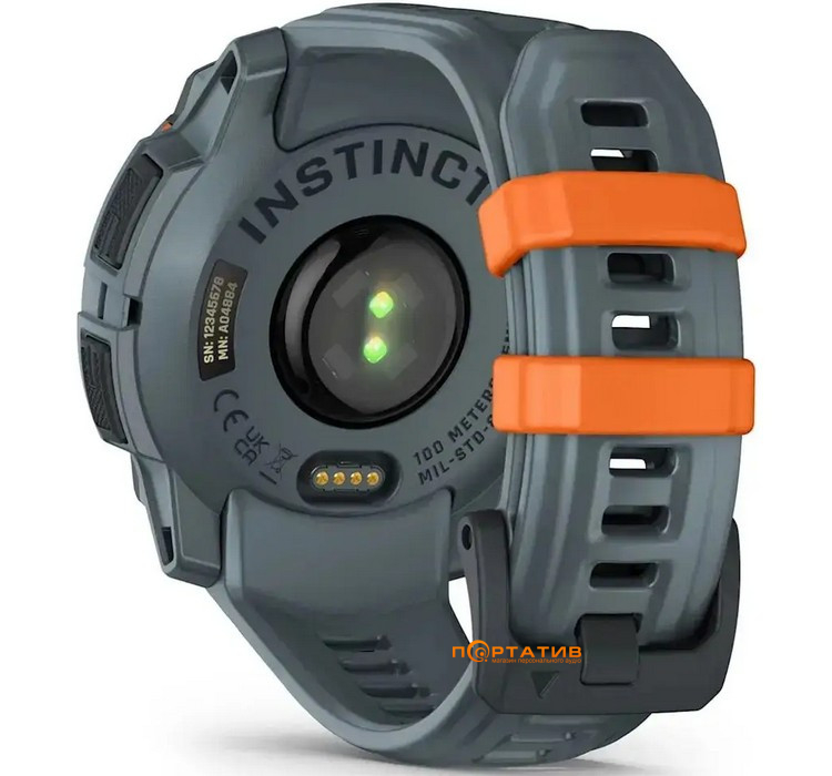 Смарт-часы Garmin Instinct 3, 45mm, Solar, Spark Orange Bezel w/Twilight Band (010-02934-01)