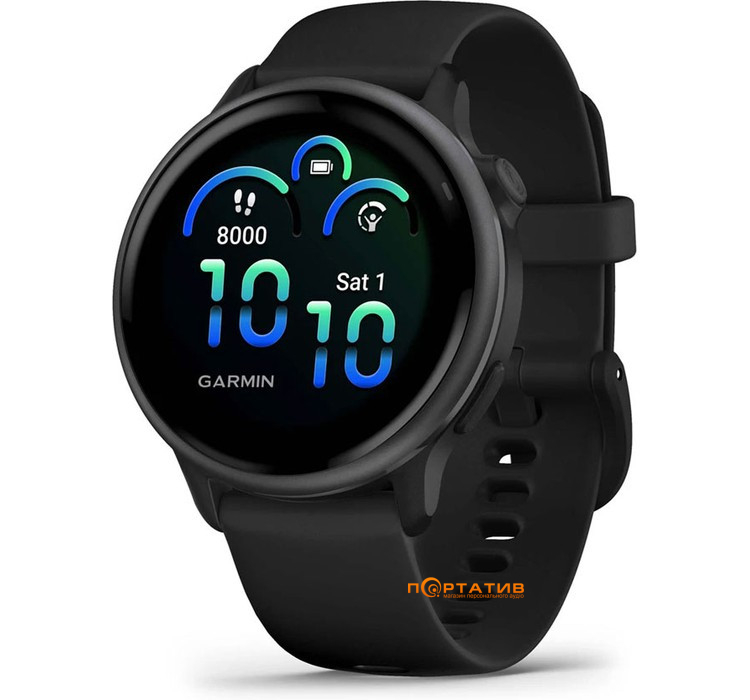 Смарт-годинник Garmin Vivoactive 6, GPS, Black/Slate (010-02985-00)